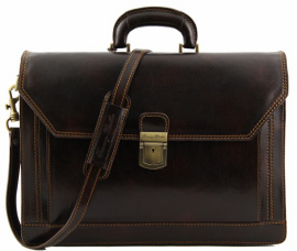 Портфель мужской кожаный на три отделения Tuscany Leather TL10026