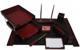 Набор настольный деревянный для руководителя S65V (10 предметов) (органайзер на стол)