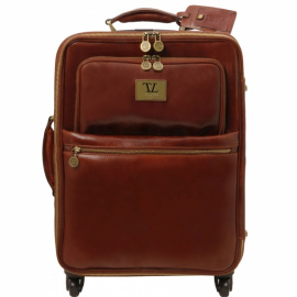 Дорожная сумка кожаная на колесах Tuscany Leather TL141390