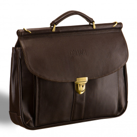 Кожаный портфель BRIALDI Bergamo (Бергамо)  brown