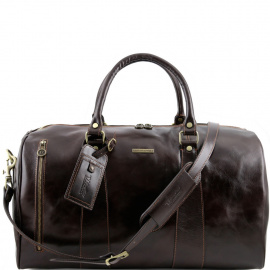 Сумка дорожная кожаная Tuscany Leather TL141217  темно коричневая