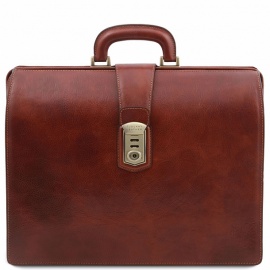 Кожаный портфель-саквояж с 3я отделениями Tuscany Leather TL141826