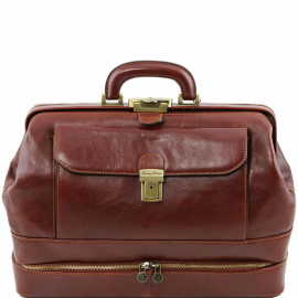 Дорожная кожаная сумка доктора с двойным дном Tuscany Leather TL141297