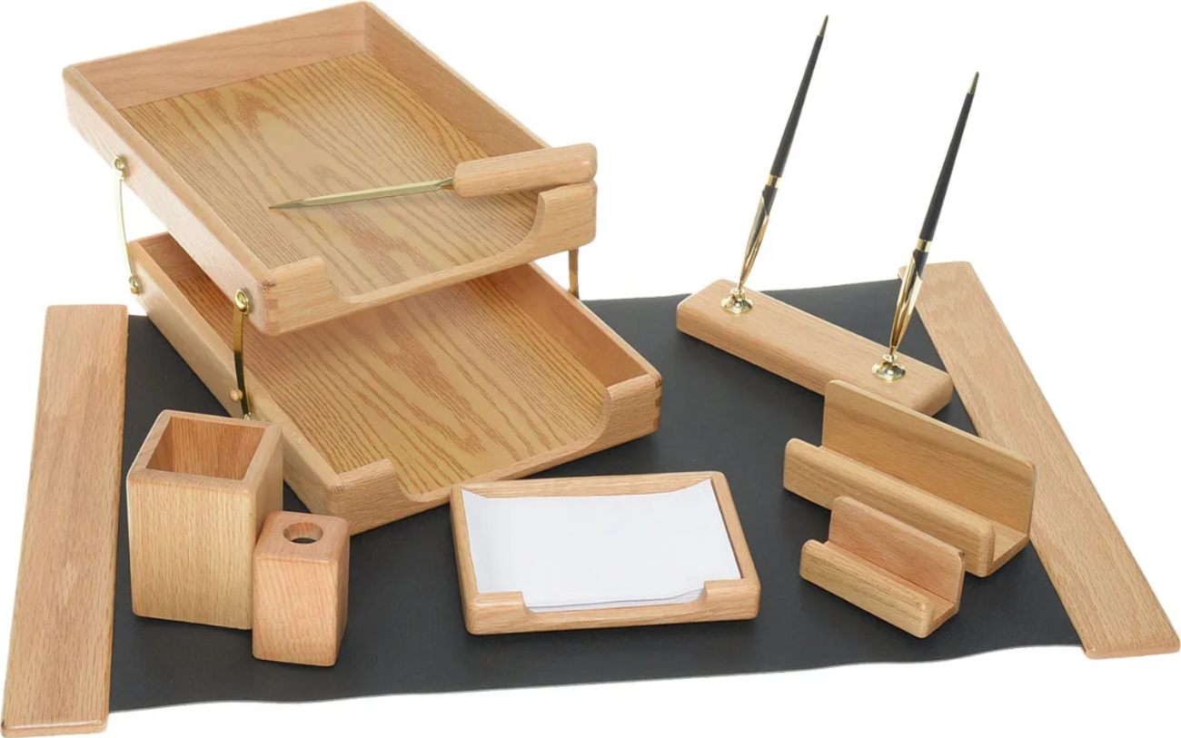 Набор настольный деревянный для руководителя S90V (10 предметов) (органайзер на стол)