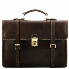 Портфель-рюкзак кожаный с 3-я отделениями Tuscany Leather TL141558