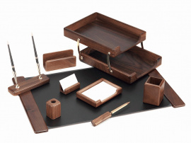 Набор письменный деревянный S64V (10 предметов) (органайзер на стол)