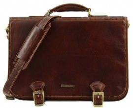 Портфель мужской кожаный на три отделения Tuscany Leather FC140866