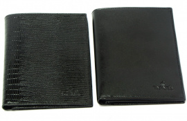Портмоне кожаное с отделением для паспорта EMINSA 1064 черное