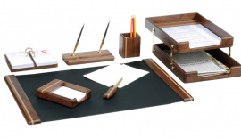 набор настольный деревянный для офиса U78 (8 предметов) (органайзер на стол)